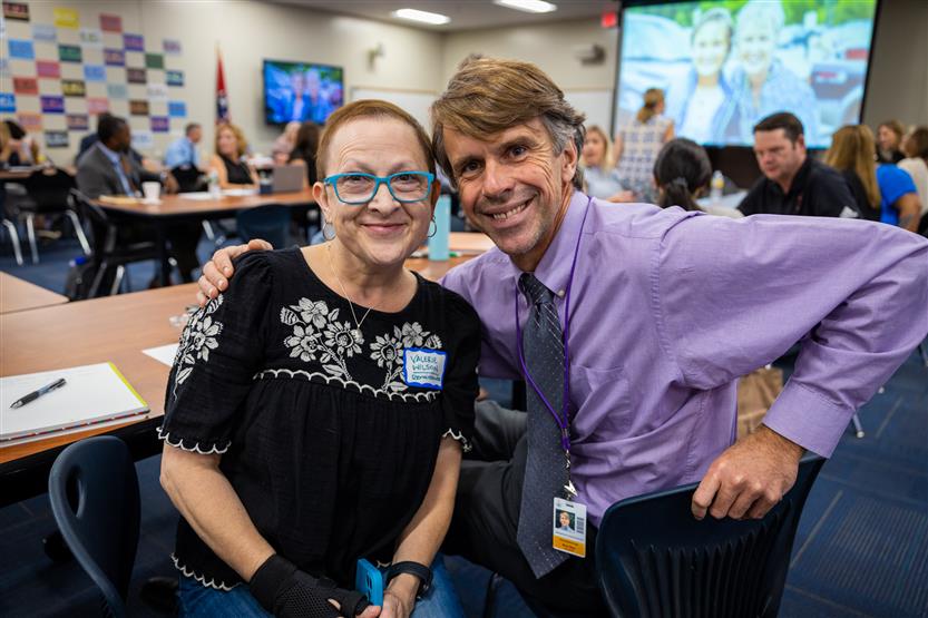 A PTO president and a school principal